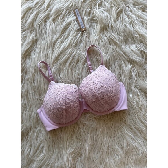 Skims Fits Everybody Lace T-shirt Bra Cherry Blossom 36C - Picture 4 of 7